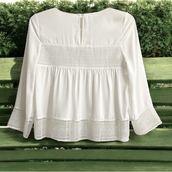 Sugar Lips White Stiff Crochet edging top - Sz M - Picture 2 of 10